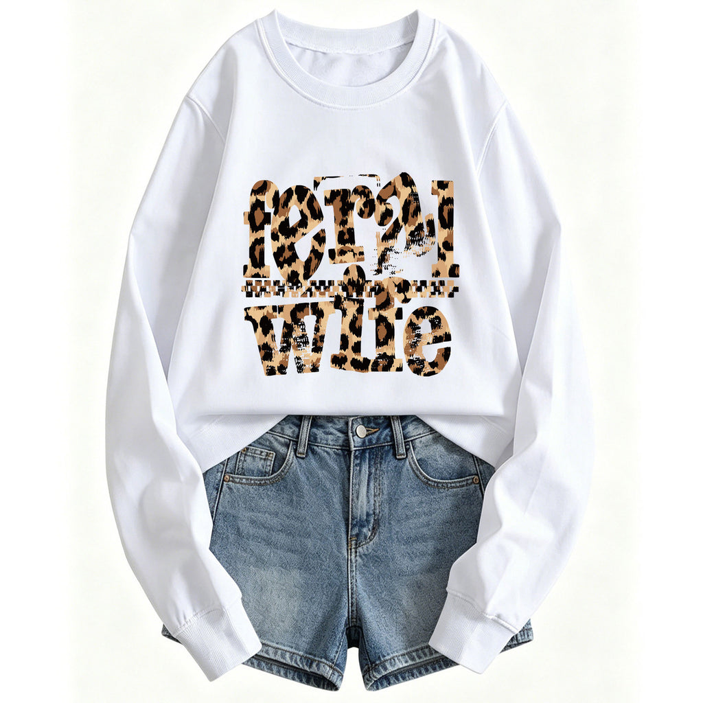 Feral Wife leopard print hoodie