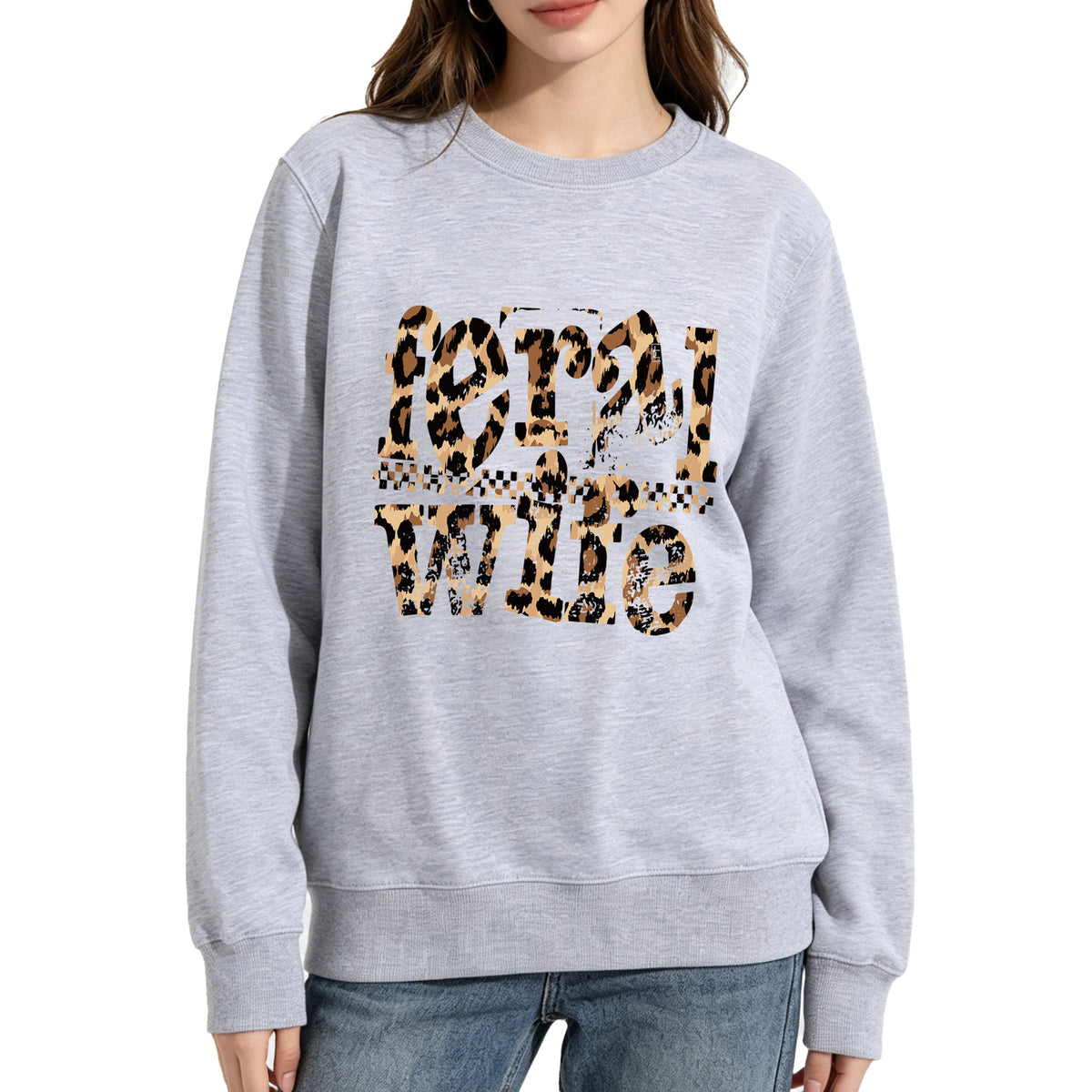 Feral Wife leopard print hoodie