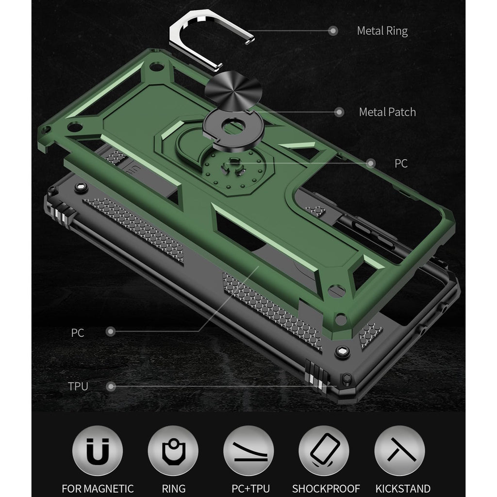 Yiakeng Samsung Galaxy S9 Case, Samsung S9 Case, Military Grade Protective Cases with Ring for Samsung Galaxy S9 (Dark Green)