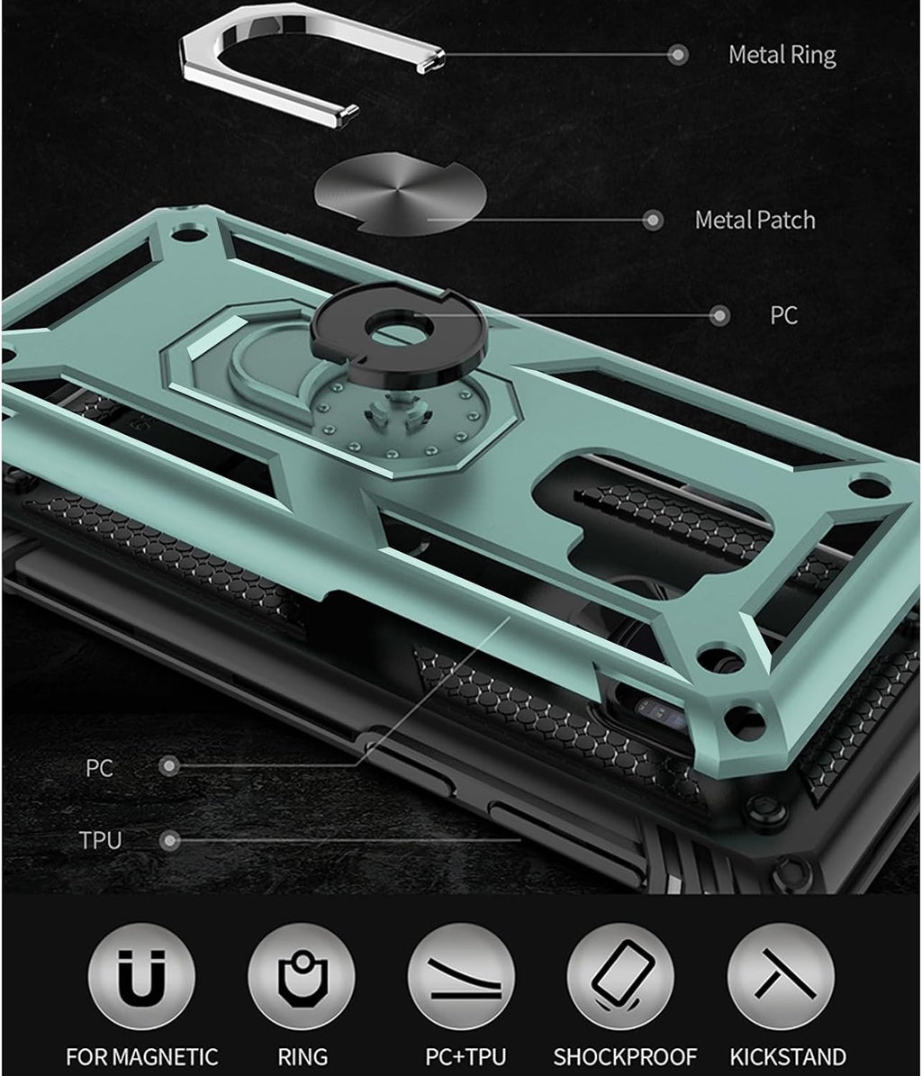 Yiakeng Samsung Galaxy S9 Case, Samsung S9 Case, Military Grade Protective Cases with Ring for Samsung Galaxy S9 (Dark Green)