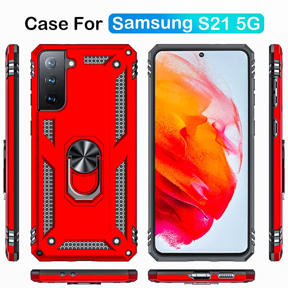 Yiakeng Samsung Galaxy S9 Case, Samsung S9 Case, Military Grade Protective Cases with Ring for Samsung Galaxy S9 (Dark Green)