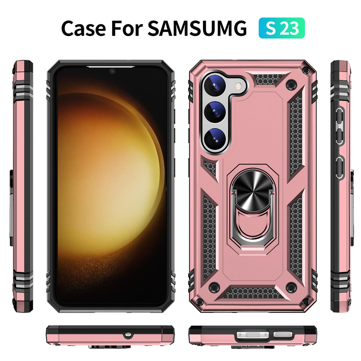 Yiakeng Samsung Galaxy S9 Case, Samsung S9 Case, Military Grade Protective Cases with Ring for Samsung Galaxy S9 (Dark Green)