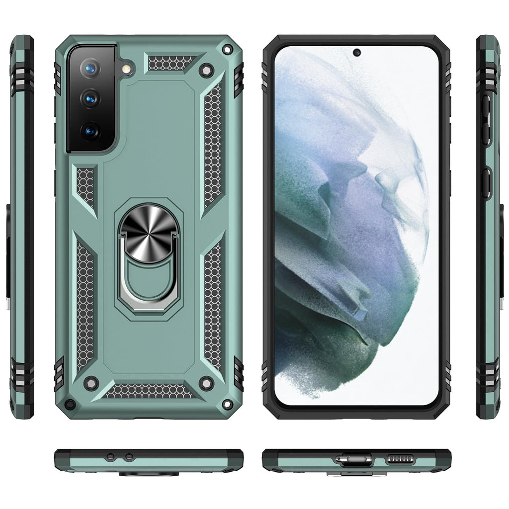 Yiakeng Samsung Galaxy S9 Case, Samsung S9 Case, Military Grade Protective Cases with Ring for Samsung Galaxy S9 (Dark Green)
