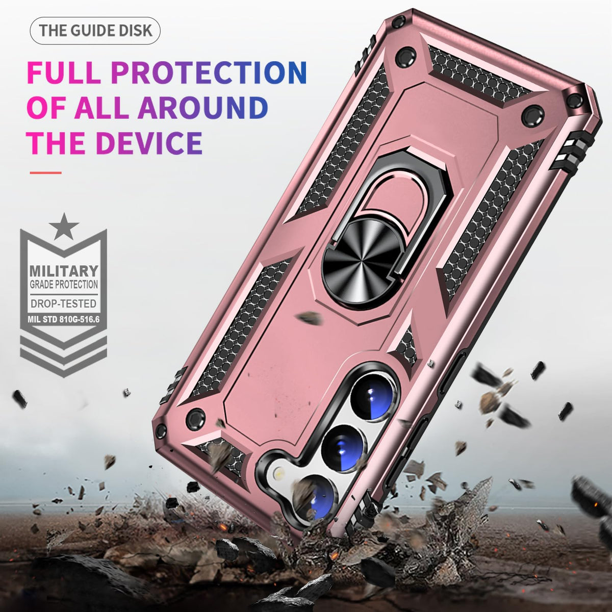 Yiakeng Samsung Galaxy S9 Case, Samsung S9 Case, Military Grade Protective Cases with Ring for Samsung Galaxy S9 (Dark Green)