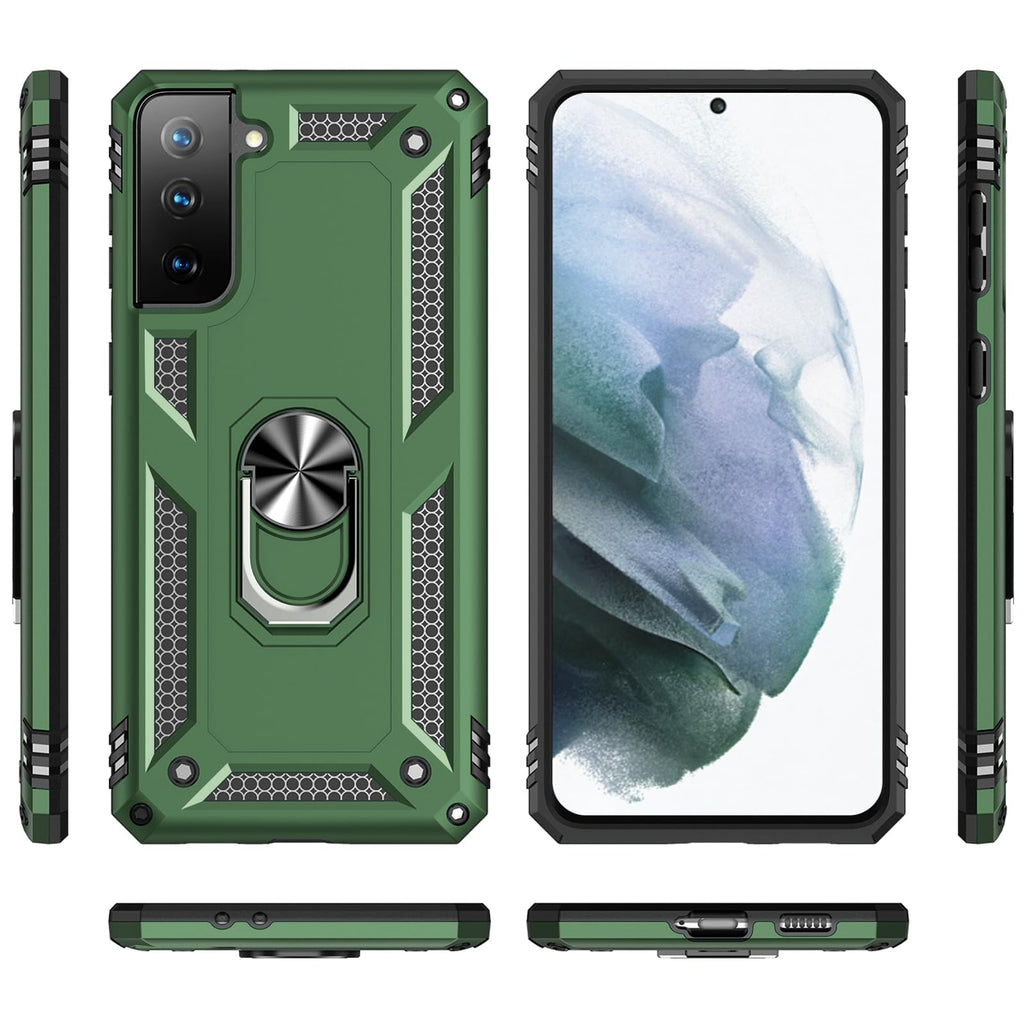 Yiakeng Samsung Galaxy S9 Case, Samsung S9 Case, Military Grade Protective Cases with Ring for Samsung Galaxy S9 (Dark Green)