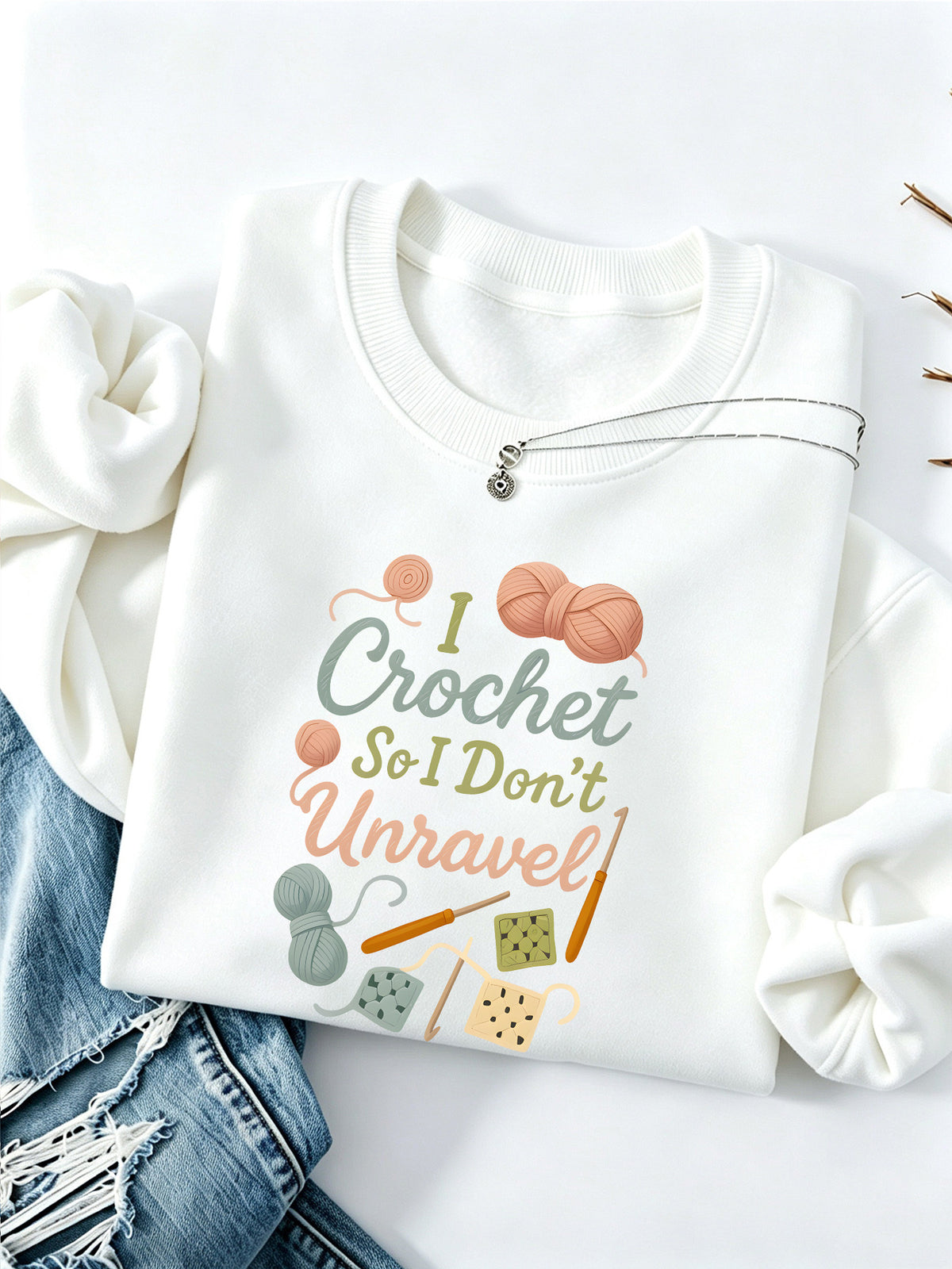 Loose velvet sweatshirt