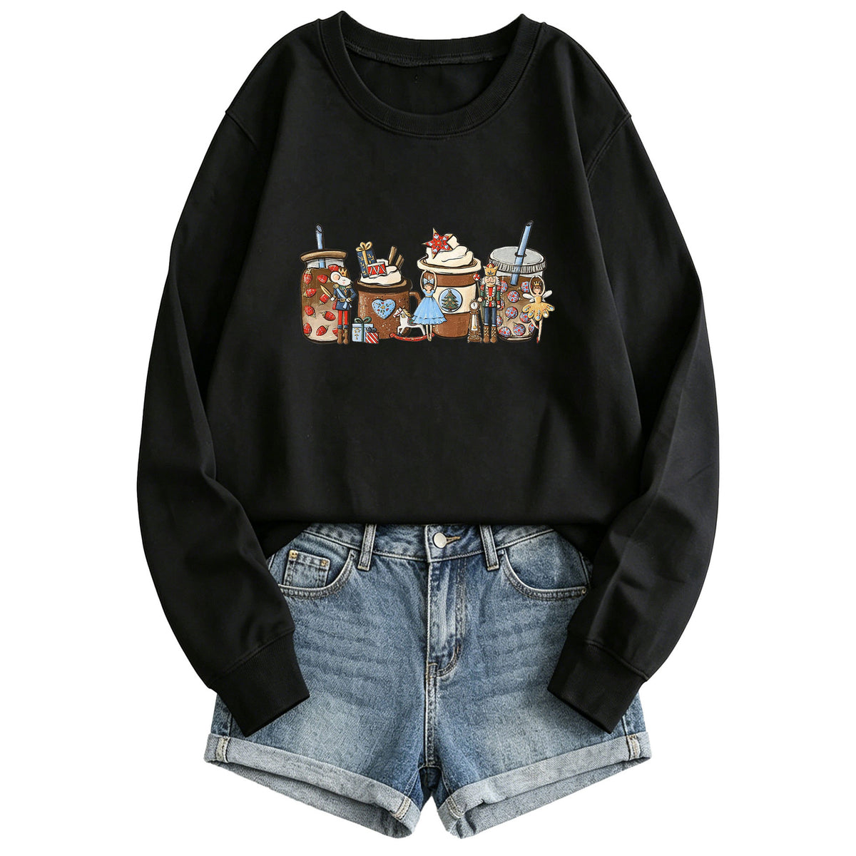 Cartoon printed hoodie