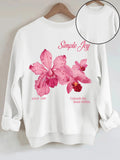 Floral printed long sleeved hoodie