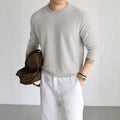 Loose round neck long sleeved sweater