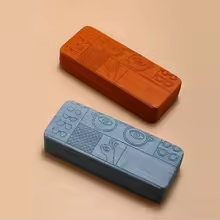 Square Metal Eyeglass Case with Printed Embossed Design