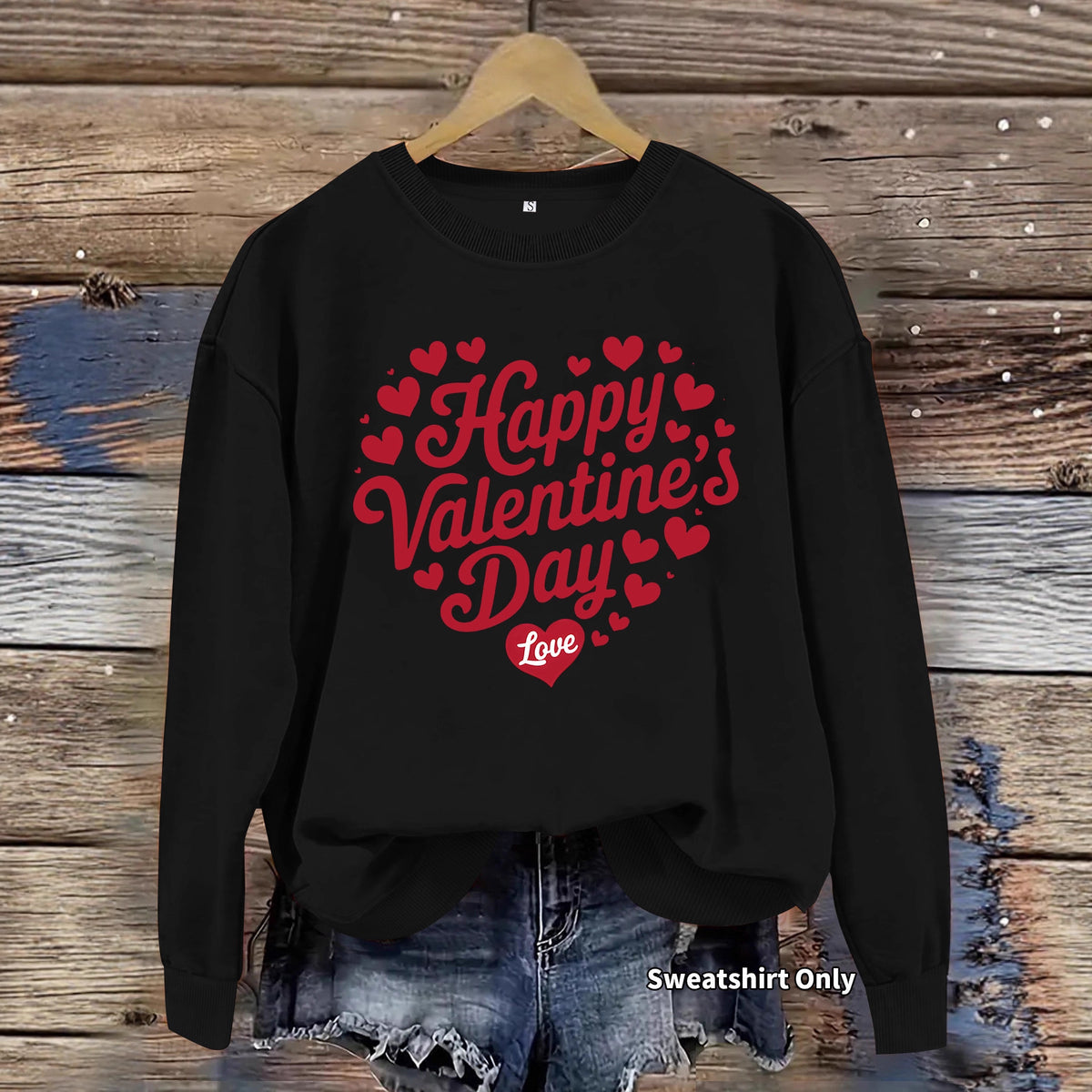 Round neck long sleeved sweater sweatshirt