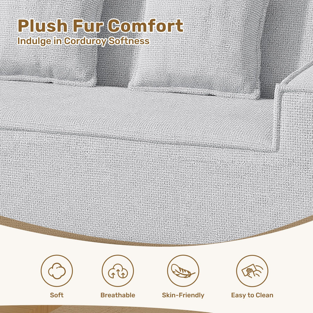 Luxanimarion 75'' Modern Loveseat Sofa, No Assembly Required Comfy Deep Seat Couches 1 pcs for Living Room, Bedroom, Apartment