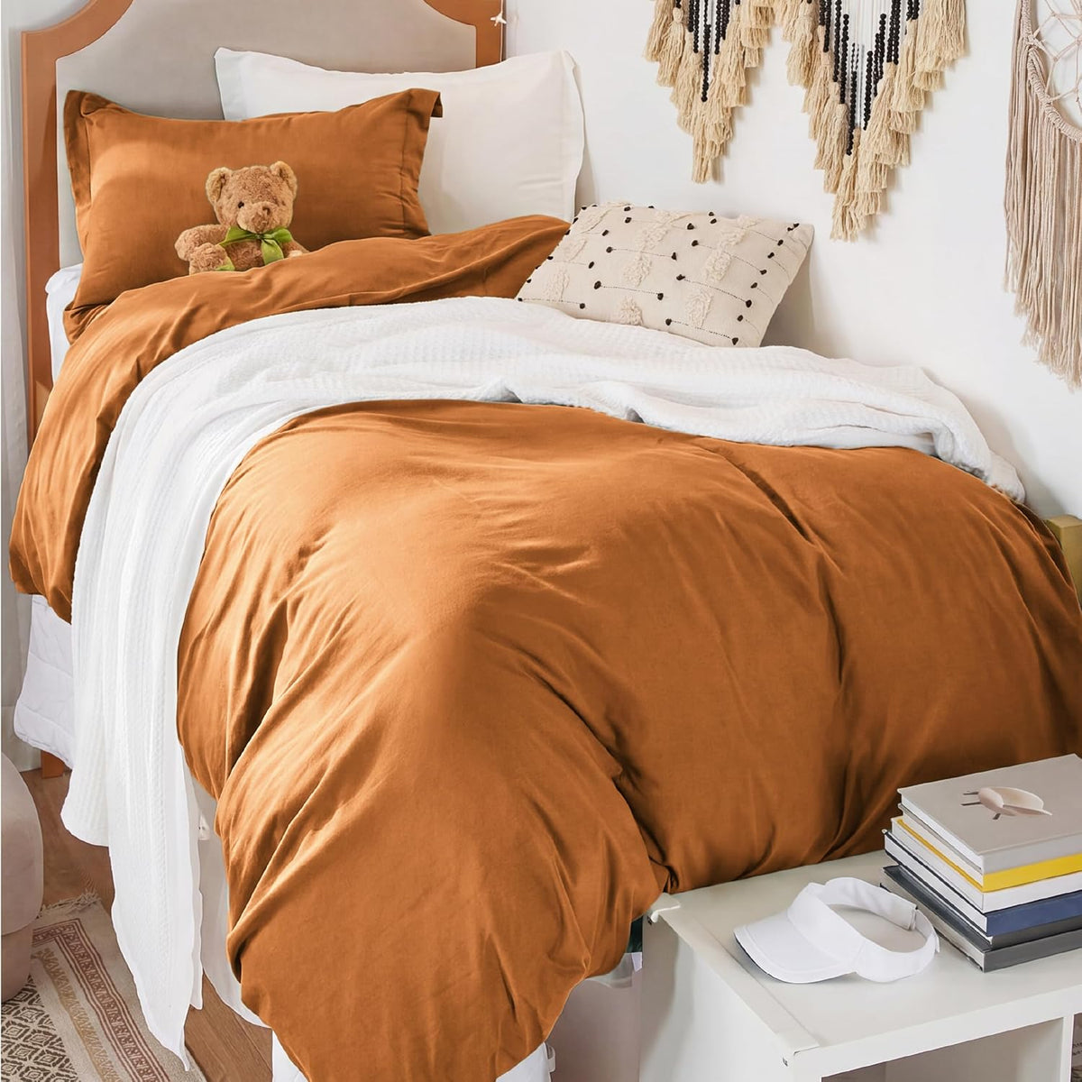 Bedsure Prewashed Duvet Cover Queen, Bedding Set with Zipper Closure, White