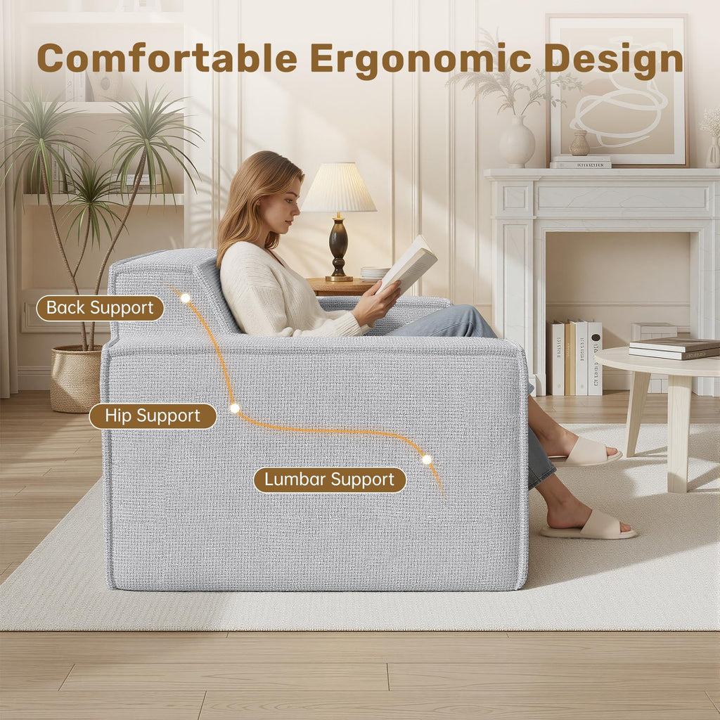 Luxanimarion 75'' Modern Loveseat Sofa, No Assembly Required Comfy Deep Seat Couches 1 pcs for Living Room, Bedroom, Apartment