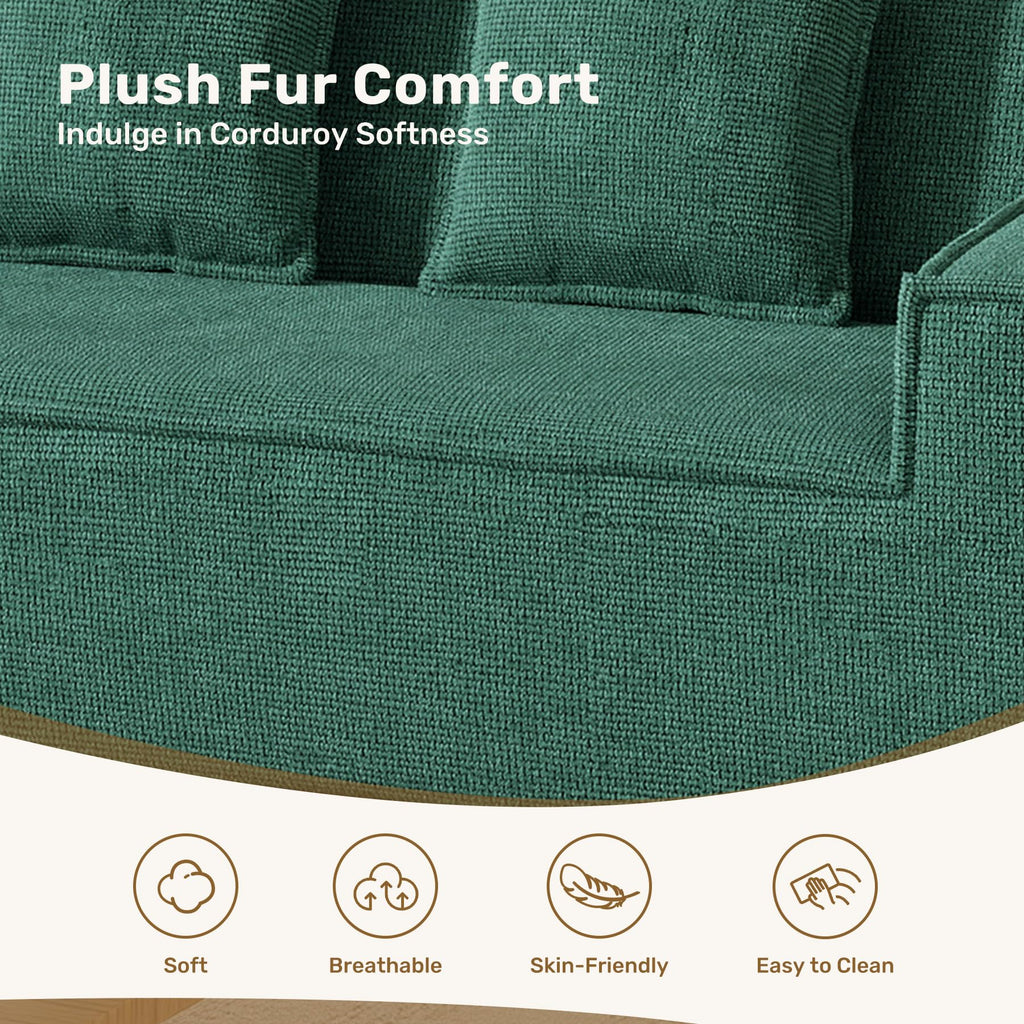 Luxanimarion 75'' Modern Loveseat Sofa, No Assembly Required Comfy Deep Seat Couches 1 pcs for Living Room, Bedroom, Apartment