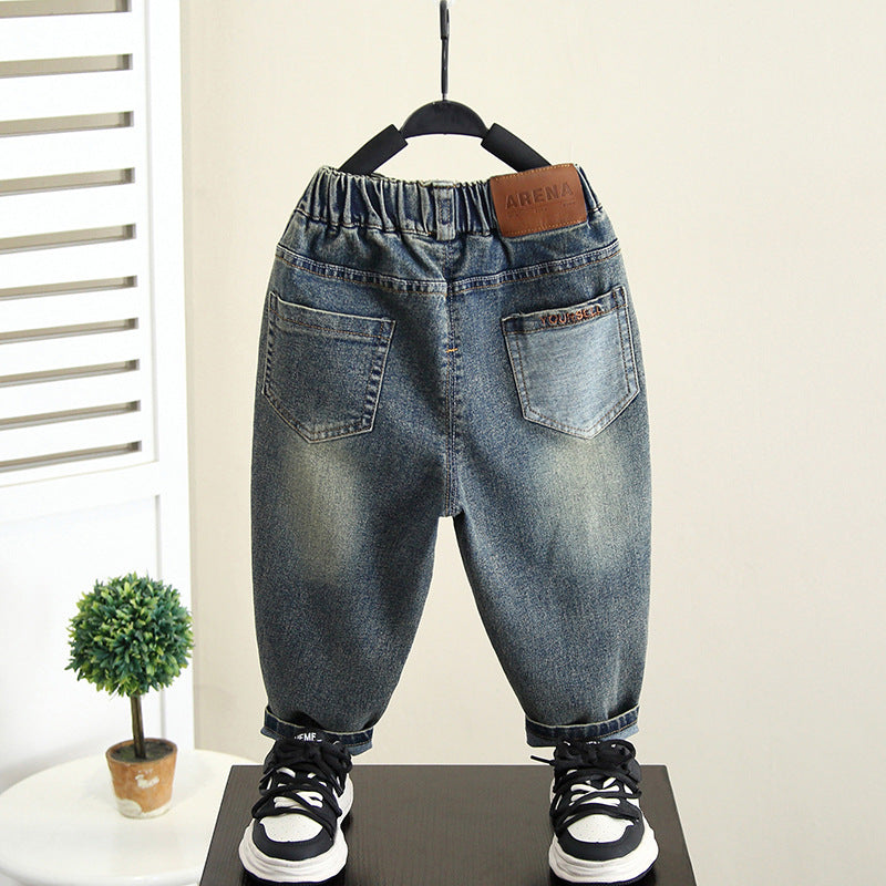 Casual Soft Denim Pants for Boys Spring Autumn Style