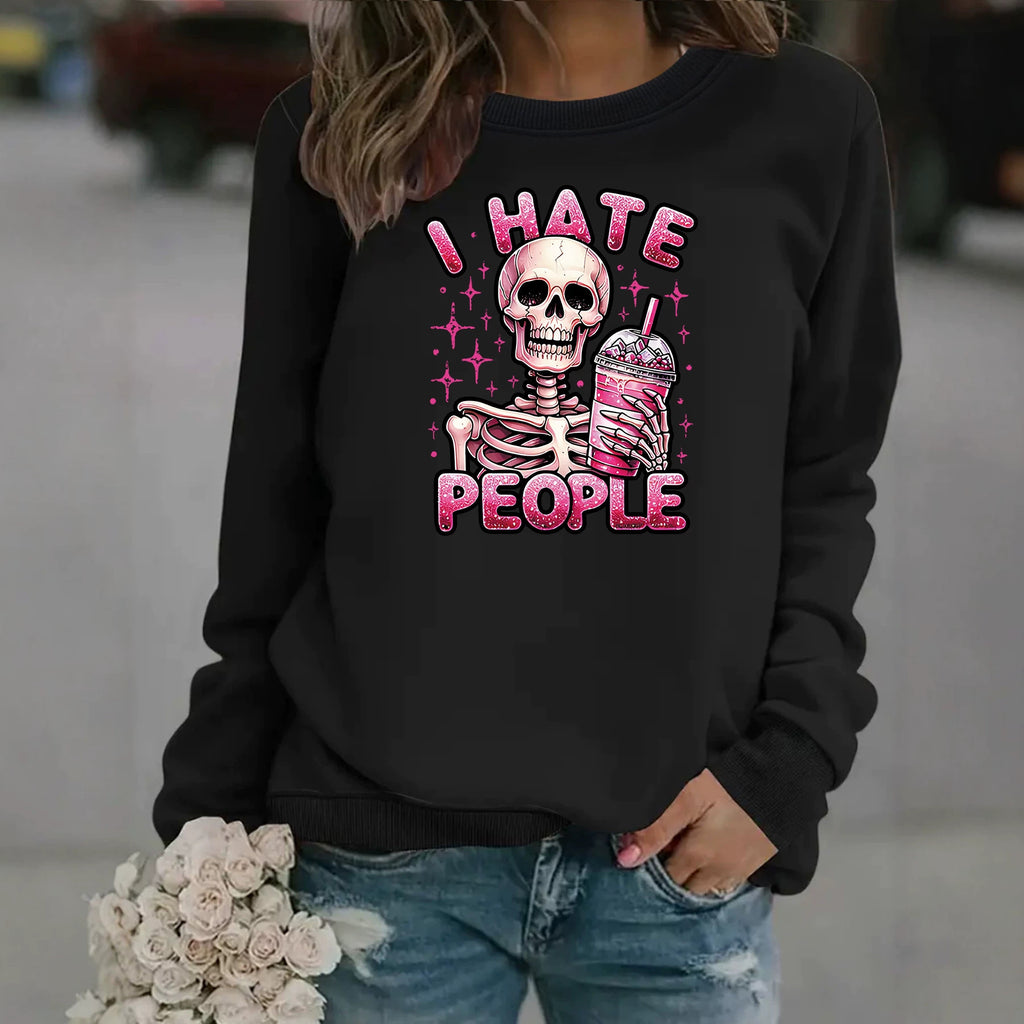 Loose velvet sweatshirt