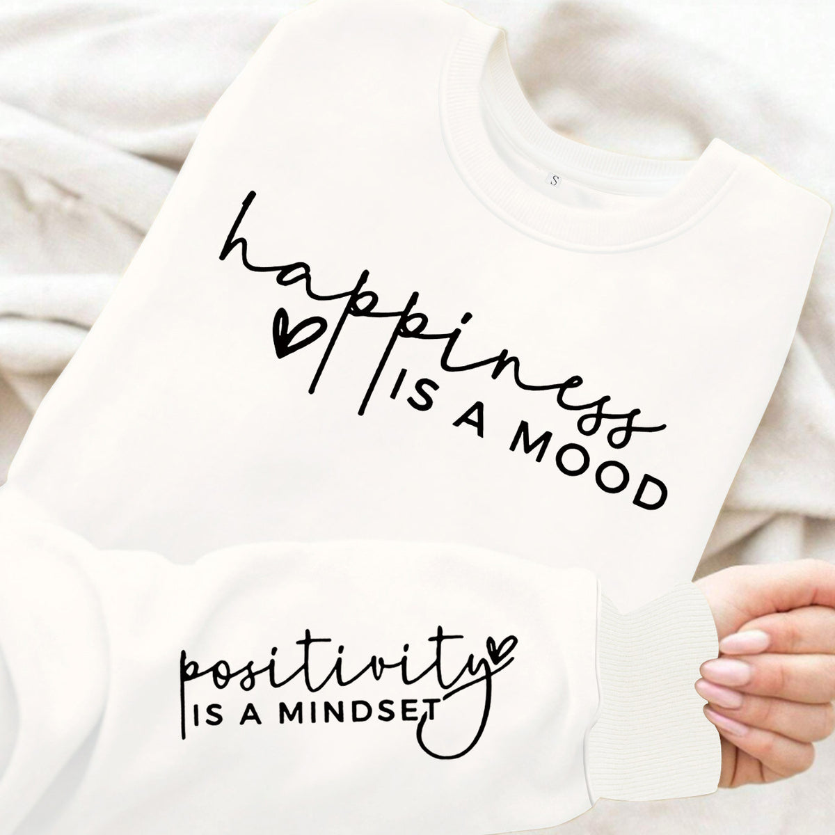 Round neck fleece hoodie for women