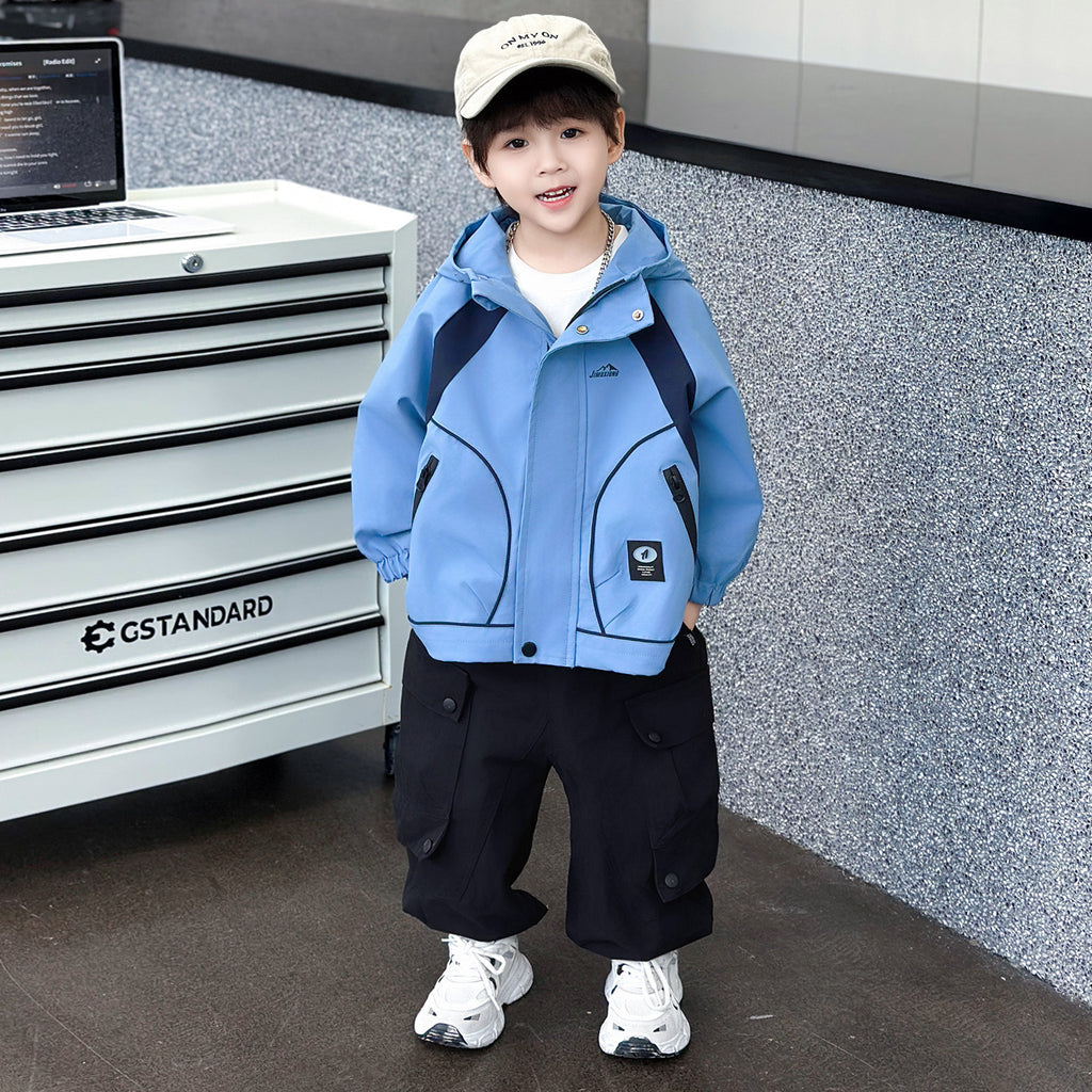 Boys  Casual Outdoor Windbreaker Jacket
