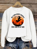 Loose velvet sweatshirt