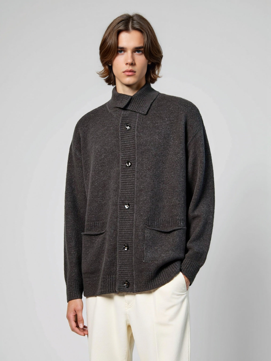 Collar cardigan sweater