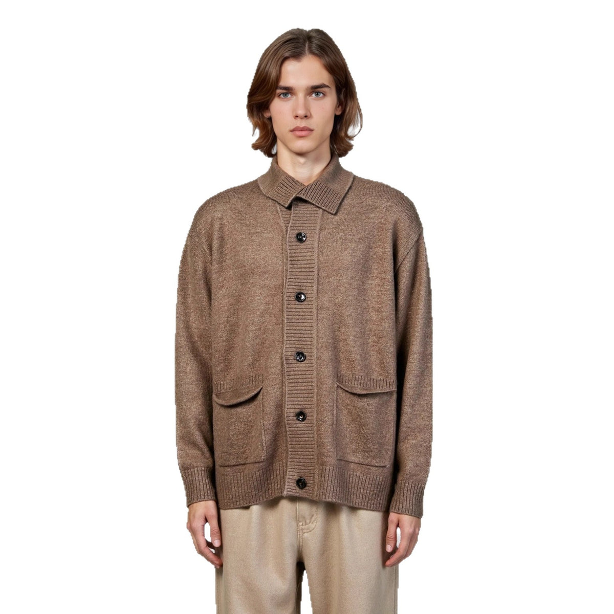 Collar cardigan sweater