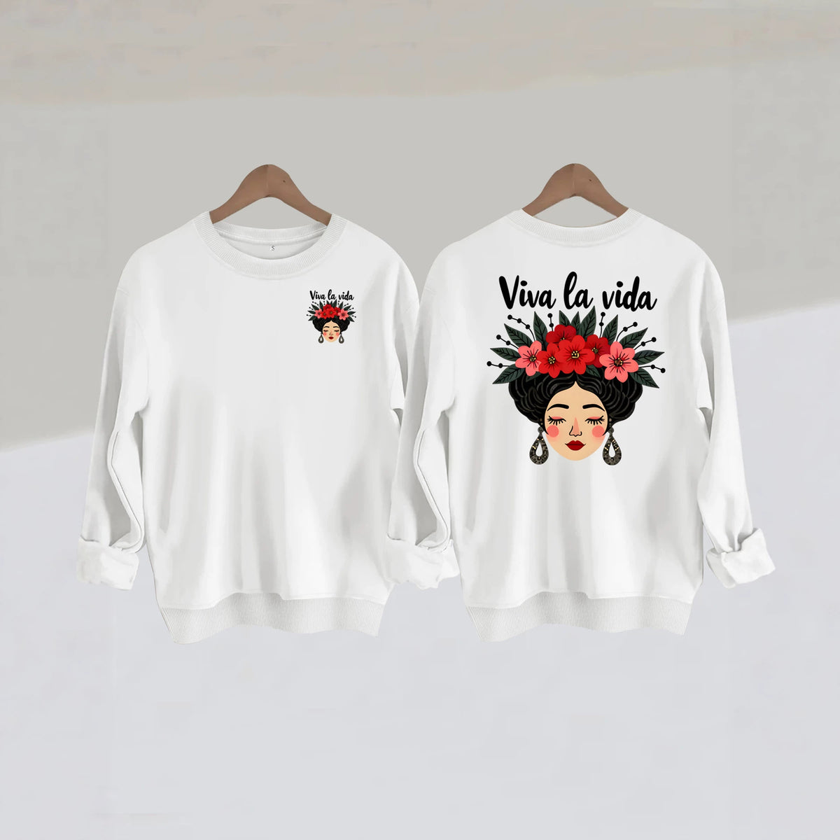 Long live life hoodie with loose print