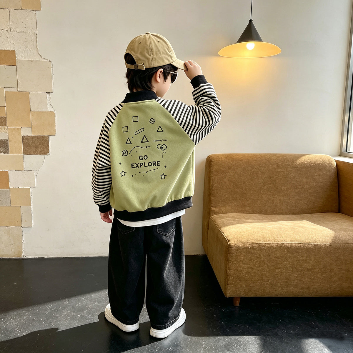 Stylish Baseball Jacket for Boys Kids Autumn Spring Outerwear