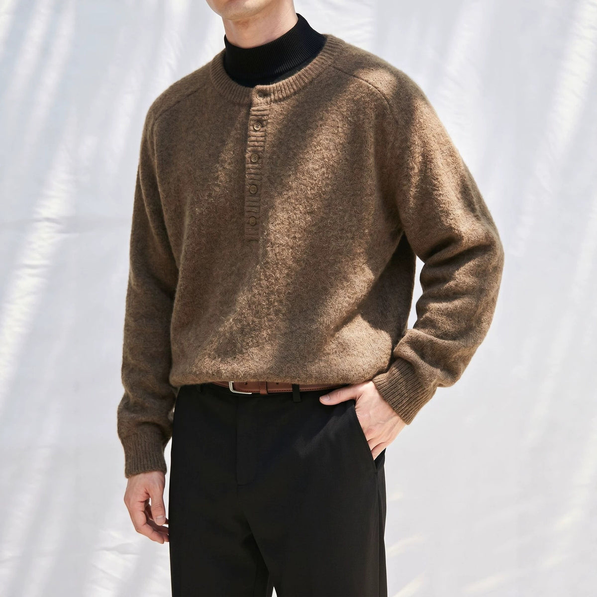 Round neck loose sweater