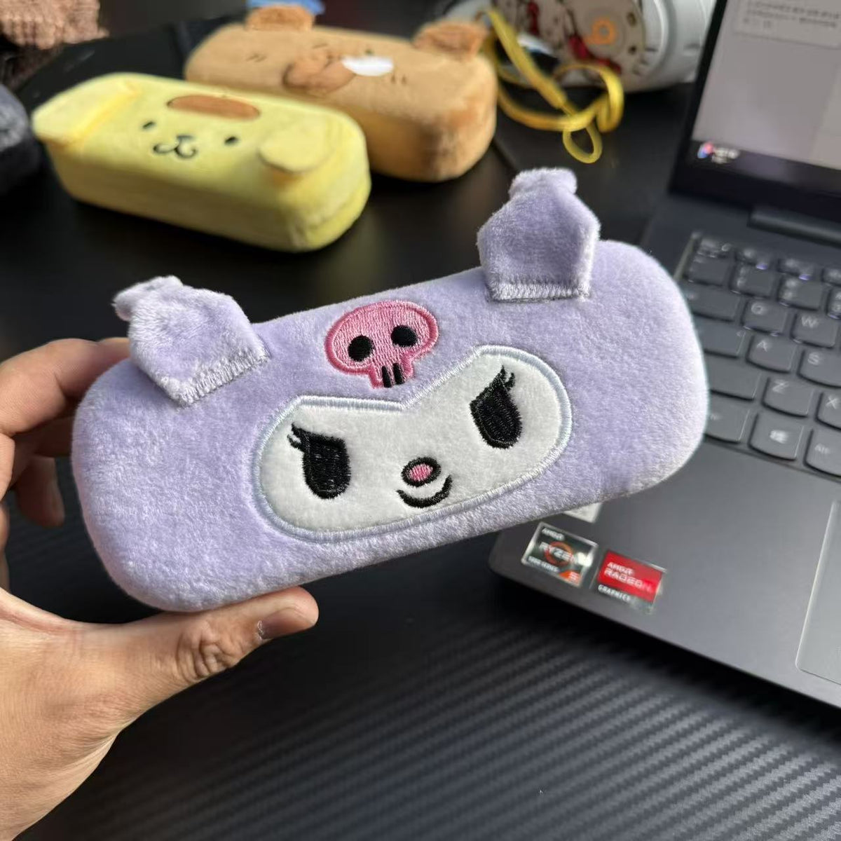 Cute Bear Plush Glasses Case, Cartoon Sunglasses Storage Box for Students, Personalized Eyewear Pouch