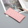 Women's Portable Quilted Diamond Pattern Sunglasses Case with Automatic Closure