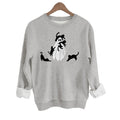 Loose velvet sweatshirt