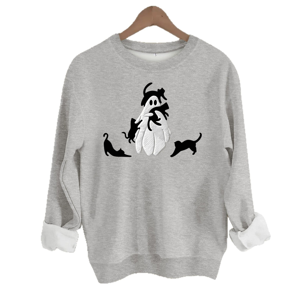 Loose velvet sweatshirt