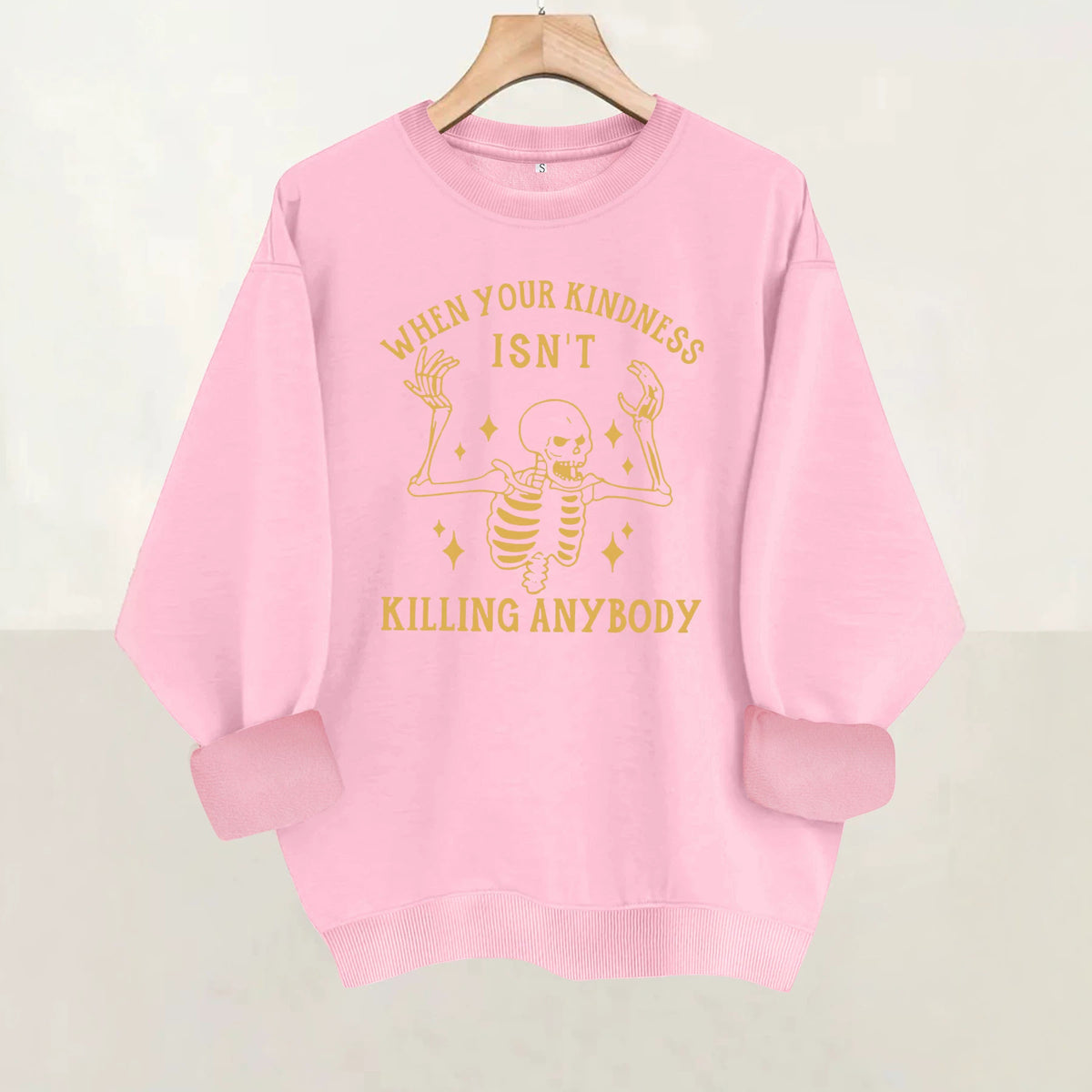 Loose velvet sweatshirt