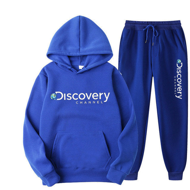 Men's Casual Hooded Sweatshirt Jogger Pants Set