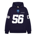 Digital Embroidery Drop Shoulder Color Block Letter Emblem Casual Pullover Hoodie for Women