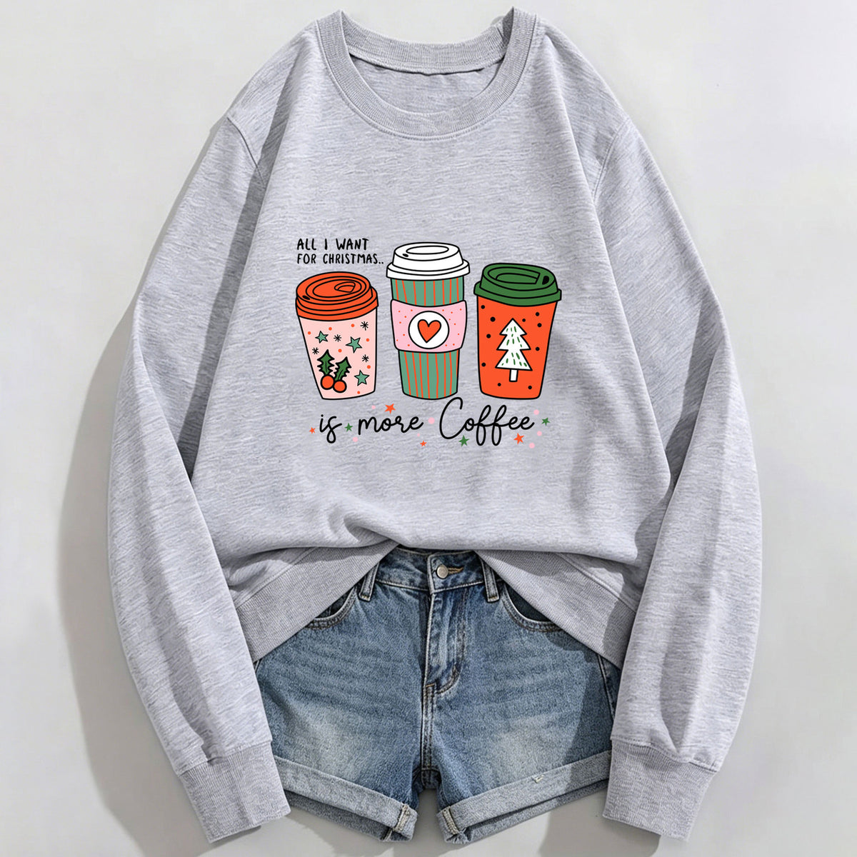 Coffee cup printed hoodie
