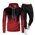 Men's  Athletic Casual 2-Piece Set Hooded Sweatshirt and Long Pants