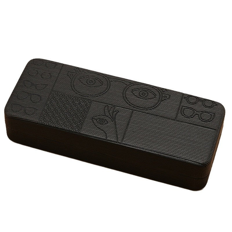 Square Metal Eyeglass Case with Printed Embossed Design