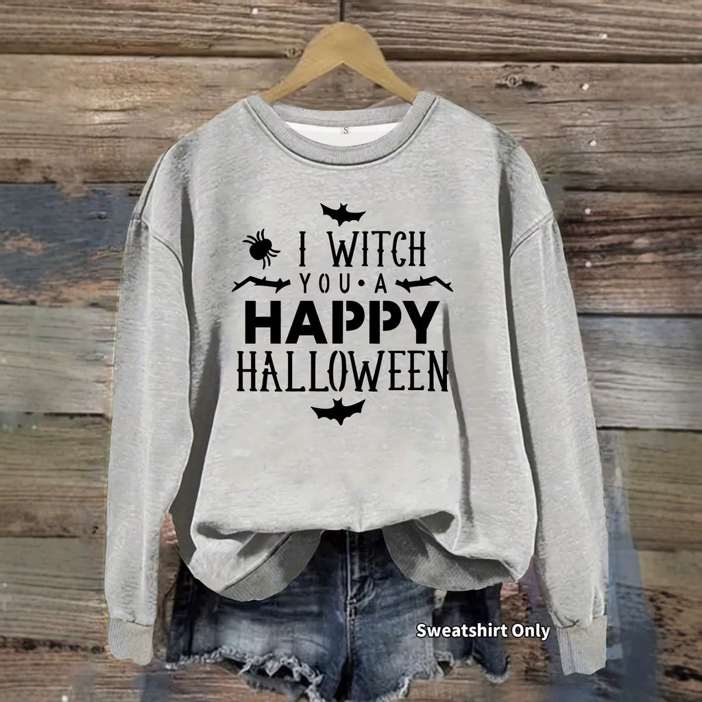 Printed round neck fleece hoodie