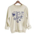 Round neck long sleeved sweatshirt