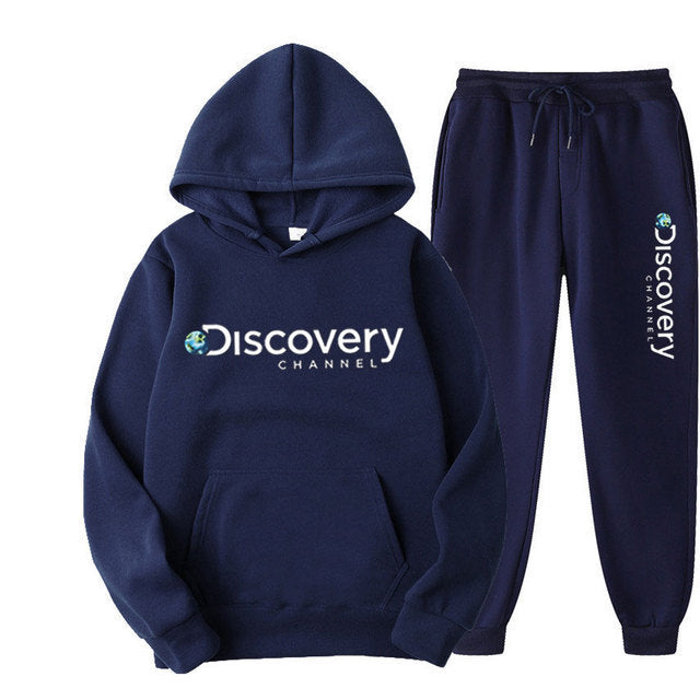 Men's Casual Hooded Sweatshirt Jogger Pants Set