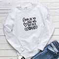 Letter printed round neck hoodie