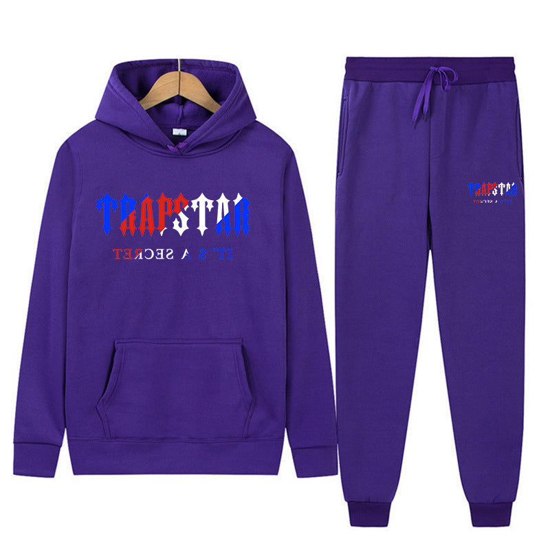 Graphic Print Hoodie and Pants Set Men Women Loose Tracksuit