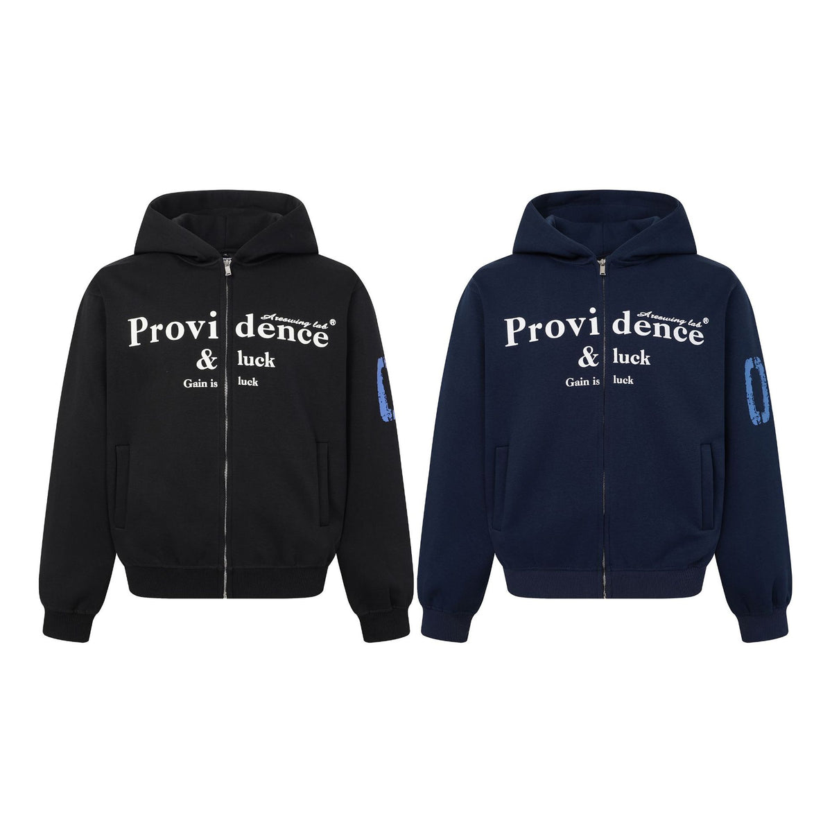Letter Print Zip Up Hoodie Drop Shoulder Loose Fit Unisex Jacket