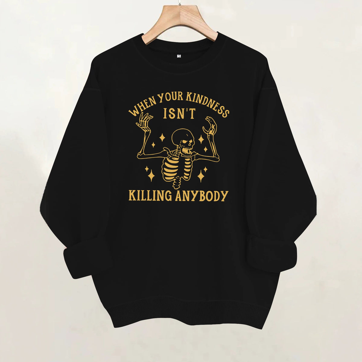 Loose velvet sweatshirt