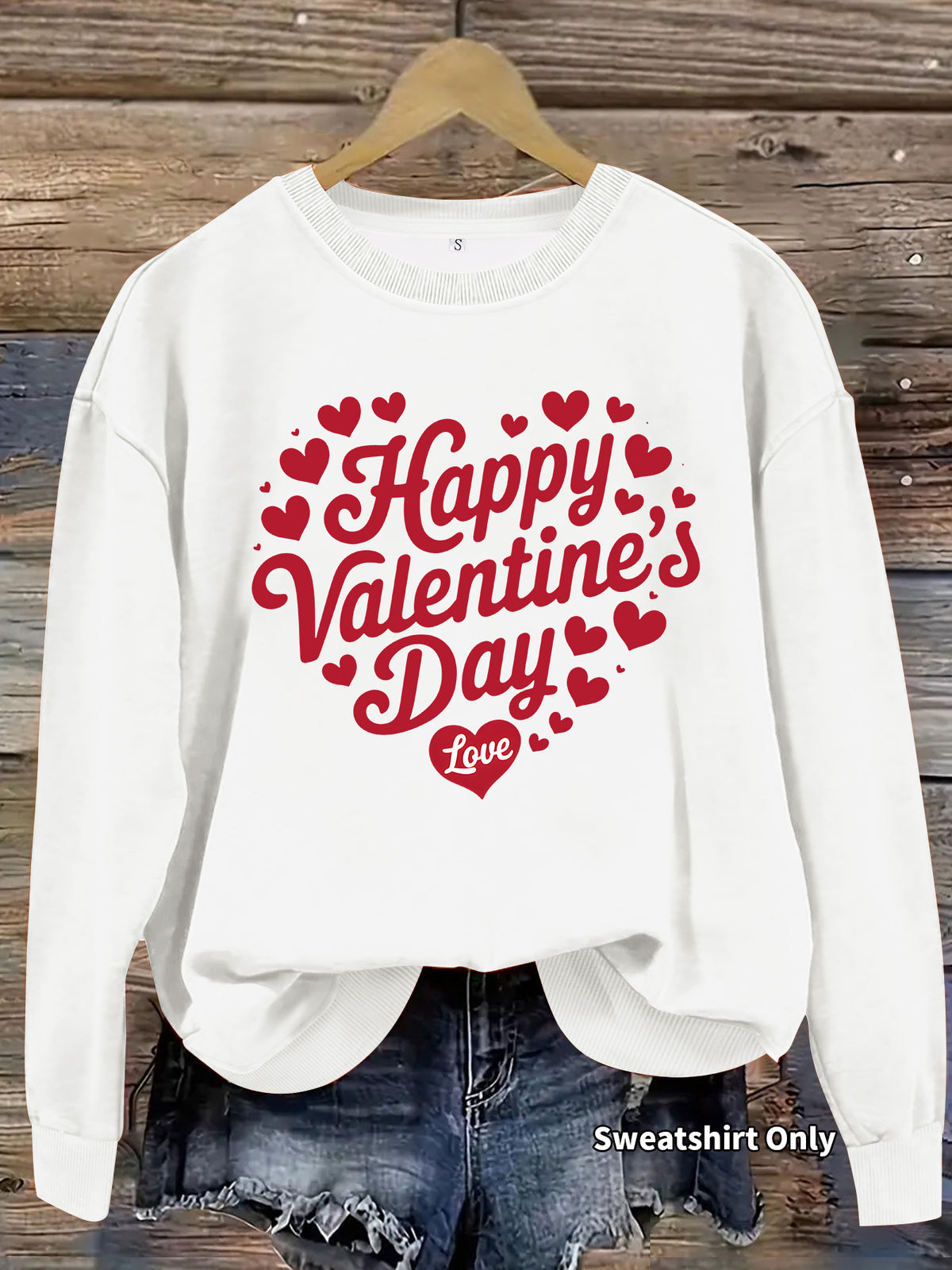Round neck long sleeved sweater sweatshirt