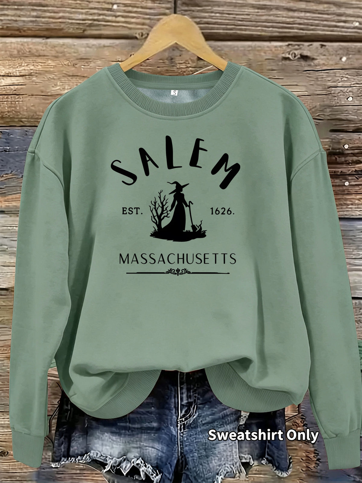 Round neck fleece hoodie