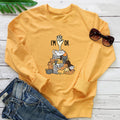 A pile of cat letter printed hoodies