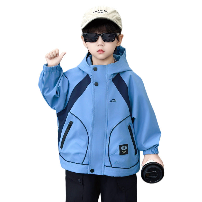 Boys  Casual Outdoor Windbreaker Jacket